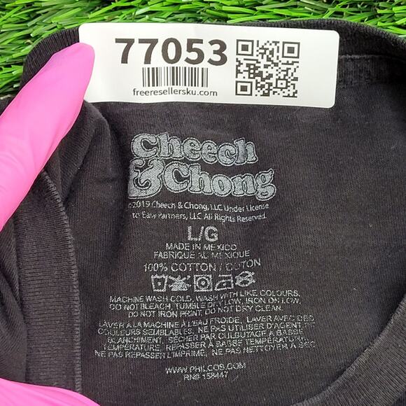 Cheech-&-Chong Shirt Womens Large 21x25 Black - Picture 8 of 14